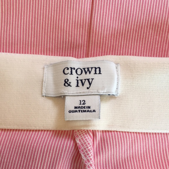 CROWN & IVY | Hello Spring Pink Rage / White Stripe Skort - Picture 9 of 11